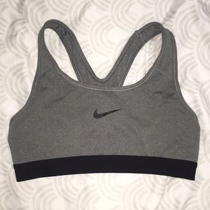 Gray NIKE sports bra